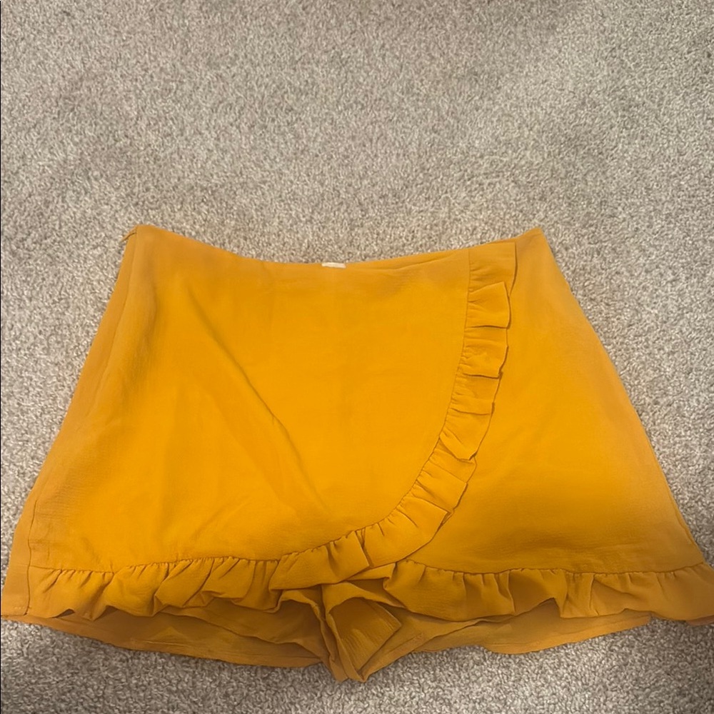 Gold Ruffle Women's Skort